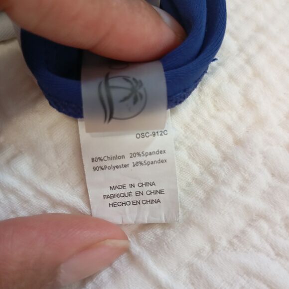 Cupshe Blue One Piece Swimsuit Size M With Lace Women's - Picture 5 of 12